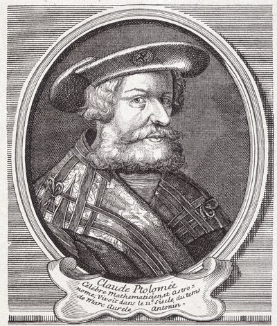 Claude Ptolemy (c. 90 - c. 168), Greek astronomer, mathematician and geographer. Engraving of the 19th century by Unknown artist