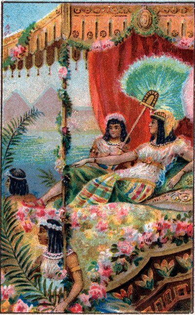 Cleopatra VII Thea Philopator (69-30 BC), Queen of Ancient Egypt, with her servants by Unknown artist