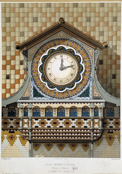 Clock Window of the Menier Factory in Noisiel (Seine-et-Marne) by Unknown artist