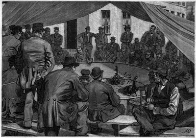 Cockfighting in Belgium in 1888 in 
