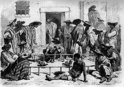 Cockfighting in South America by Unknown artist