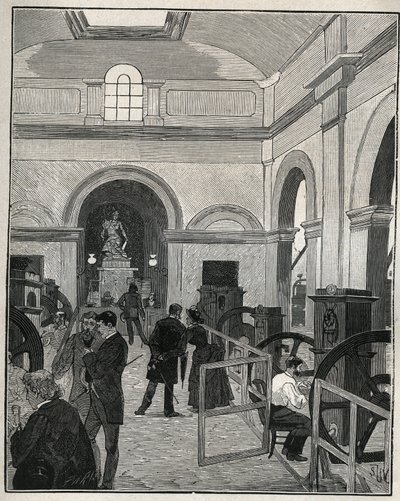 Coinage Workshop at the Monnaie de Paris. Engraving from 1885 in 