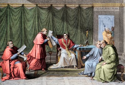 Concordat of 1801 - Signature of the Concordat between France and the Holy See by Pope Pius VII, August 15 by Unknown artist