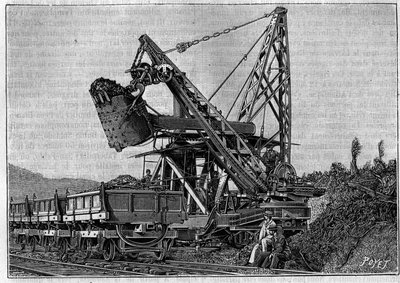 Construction of the Panama Canal - drilling of the Panama Isthmus by Unknown artist