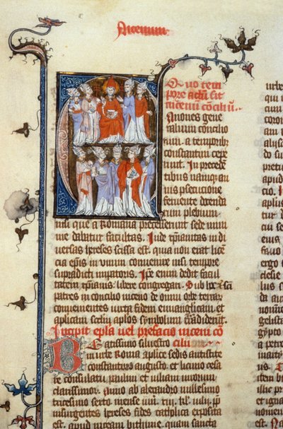 Council of Nicaea - manuscript illumination (ancient Latin translation of the first ecumenical councils attributed to Isidore), Middle Ages. B. Mr. Toulouse. Application for authorization to the Toulouse Municipal Library by Unknown artist