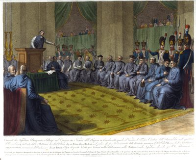 Council of the Bishops of the Empire convened by Napoleon Bonaparte in Paris. 1811. by Unknown artist