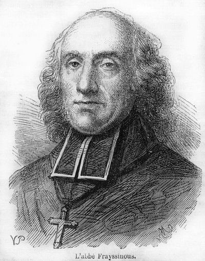 Count Denis de Frayssinous (1765-1841), French Prelate, Bishop of Hermopolis, Minister of Ecclesiastical Affairs and Public Instruction. Engraving from 1844 by Unknown artist