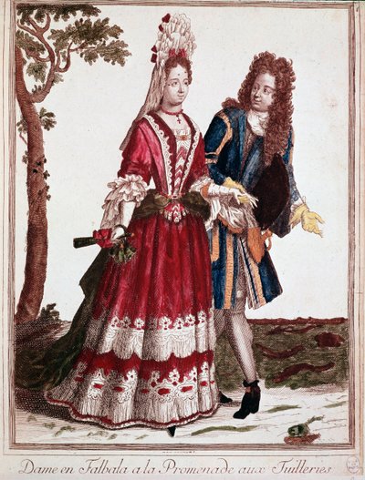Couple Walking in the Tuileries Garden, Paris by Unknown artist