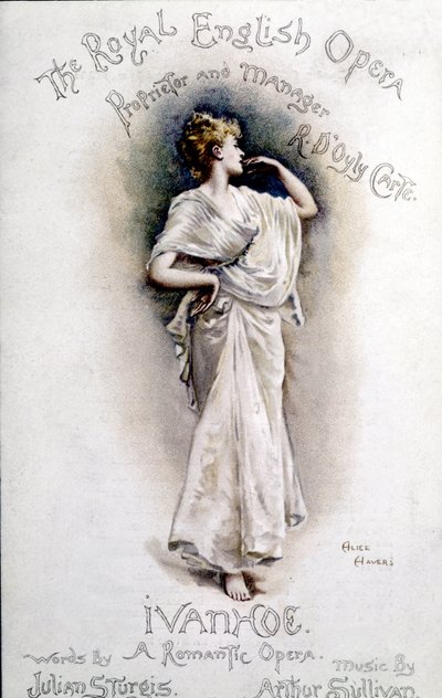 Cover of the program of the opera Ivanhoe (after Walter Scott) by British composer Arthur Sullivan (1842-1900) January 31 by Unknown artist