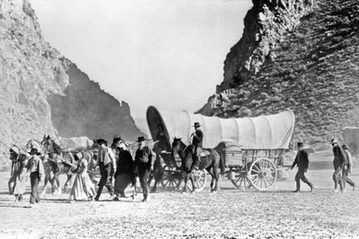 Covered Wagon and Settlers Crossing the West, c. 1850 by Unknown artist