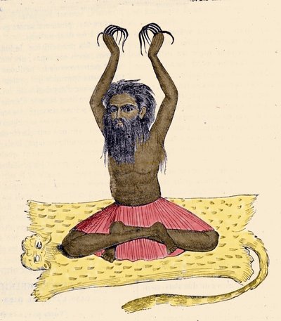 Culture, civilization and Indian society: Portrait of a fakir with long nails, India by Unknown artist
