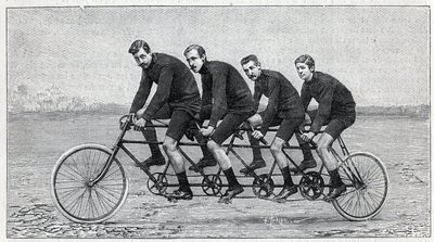 Cyclist on a bicycle called 