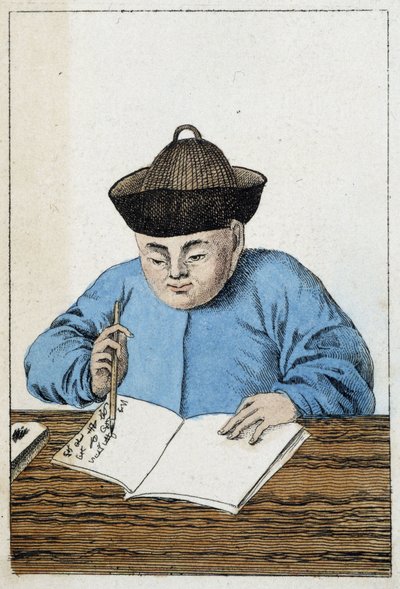 Daily life of the Chinese: a Chinese writer. 19th century by Unknown artist