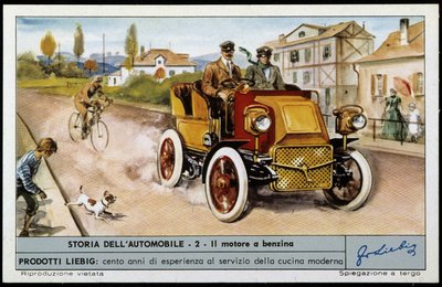 Daimler in 1897: 4 cylinders, 4 stroke, 20 hp by Unknown artist