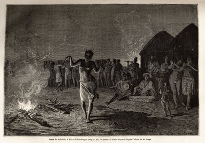 Dance of Malinkes, population and language of West Africa (Guinea, Senegal, Mali and Côte d