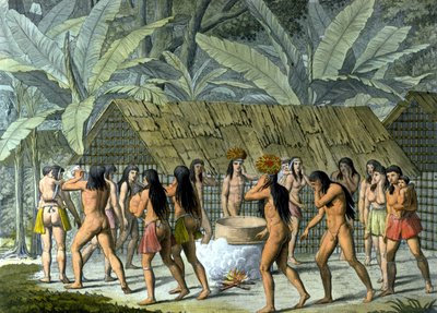 Dance of the Camacans, Indians of Brazil - in 