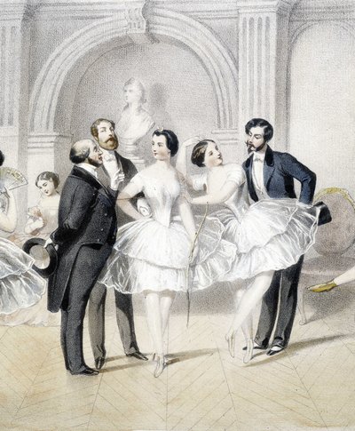 Dancers Surrounded by Men in the Romantic Era by Unknown artist