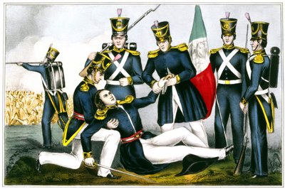 Death of Colonel Clay, Battle of Buena Vista in 1847, Mexican War by Unknown artist