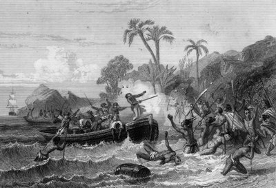 Death of De Langle at the Îles des Mariners by Unknown artist