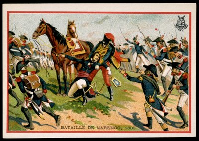 Death of General Charles Antoine Desaix de Veygoux at the Battle of Marengo (chromo., late 19th century) by Unknown artist
