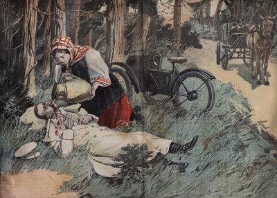 Death of Grand Duke George Alexandrovich of Russia (1871-1899), a Abbas Tuman (Caucasus) - engraving from 