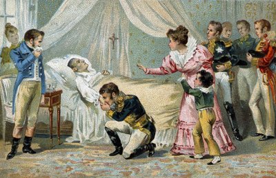 Death of Napoleon I (1769-1821) in St. Helena on 5 May 1821 by Unknown artist