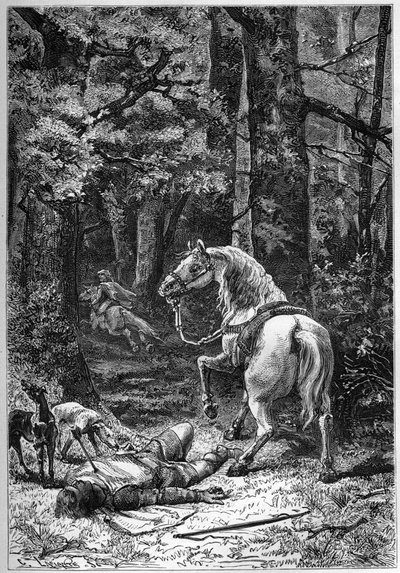 Death of Rufus, William the Red (King William II) killed by an arrow while hunting in the New Forest by Unknown artist