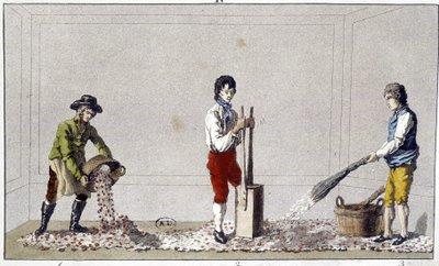 Decoration: one of the stages of floor paving by Unknown artist