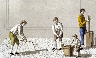Decoration: One of the Stages of Floor Paving by Unknown artist