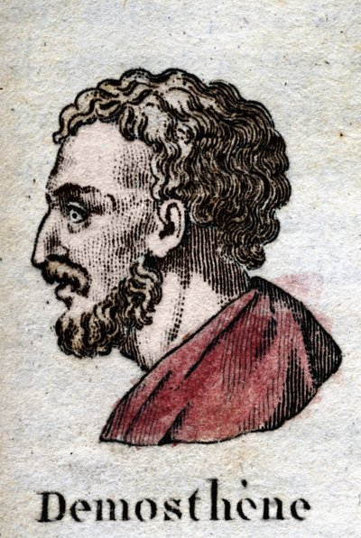 Demosthenes (384-322 BC), one of the great Attic speakers, Athenian politician by Unknown artist