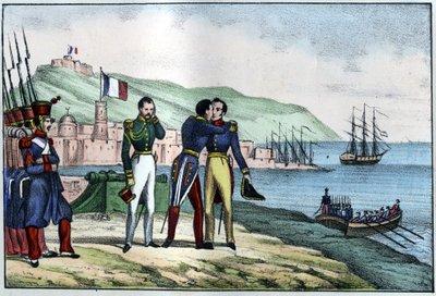 Departure of Louis Auguste, Count of Bourmont (Maréchal de Bourmont) (1773-1846) from Algeria in 1830. in 