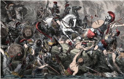 Destruction of the Athenian Army in Sicily - War of the Peloponnese (431-404 BC), expedition of Sicily (415-413 BC): Destruction of the Athenian army - 1882 by Unknown artist