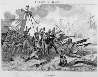 Destruction of the Ship The Avenger by the English Fleet on June 1 by Unknown artist