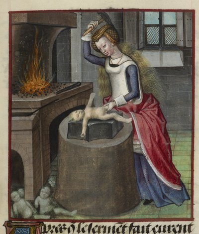 (Detail) Nature forging a baby, from 