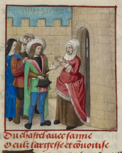 Detail (Convoitise and Largesse Entering the Castle), from 