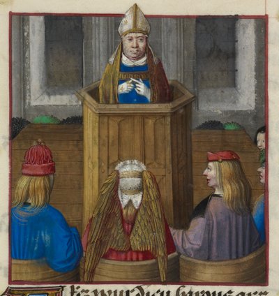(detail) A priest preaching to the armies of Venus, from 