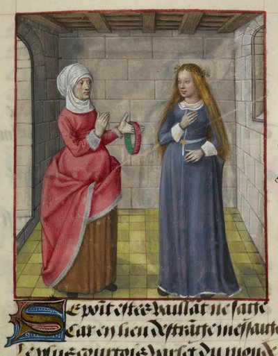 La Vieille (the Duenna) and Bel Accueil (Fair Welcome) (detail) by Unknown artist