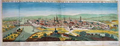 Detailed view of the city of Rouen in Normandy by Unknown artist