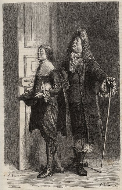 Diafoirus pere et fils - engraving for The Imaginary Invalid by Moliere by Unknown artist