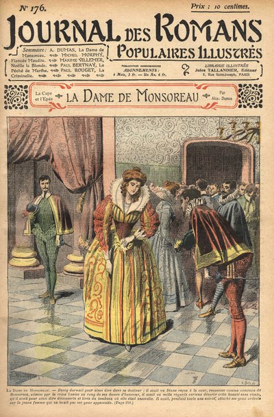 Diane, recognized as Countess of Monsoreau, was awarded to the court. Illustration of 