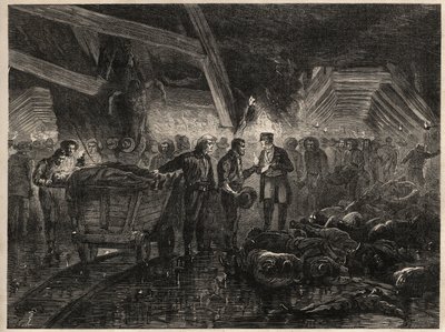Disaster of the Besseges Mines - Floods by Unknown artist