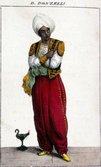 Domenico Donzelli (1790 - 1873), Italian tenor, represented in Otello by Gioacchino Rossini (La Scala) by Unknown artist