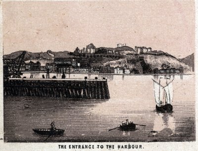 Dover, England: Entrance to the harbour of Dover in 