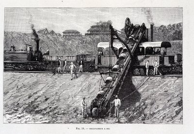 Dry scavator on the Suez Canal site by Unknown artist