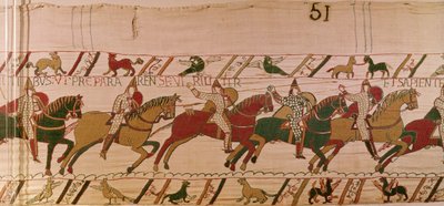 Duke William Exhorts his Troops to Prepare Themselves Wisely Like Men for the Battle Against the English Army, Bayeux Tapestry by Unknown artist