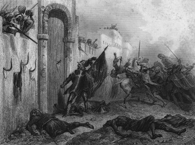 During the siege of Algiers by Charles V in October 1541, the French Sir Pons de Balaguer, knight of Malta, planted his dagger in the gate Bab-Azoun, saying: 
