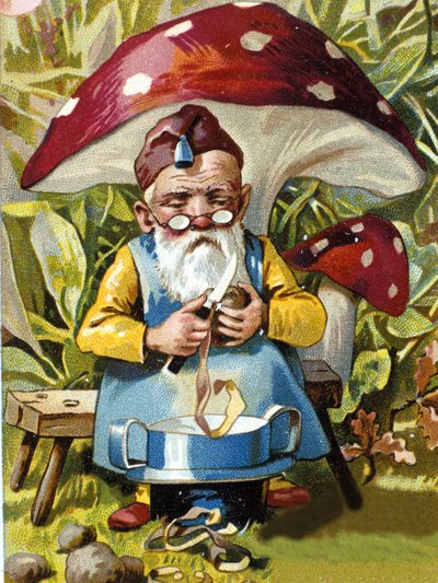 Dwarf or farfadet potato peeler by Unknown artist