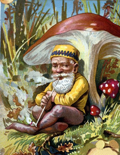 Dwarf or farfadet smoking the pipe by Unknown artist