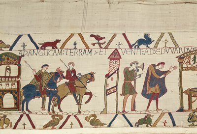 Earl Harold rides from Bosham to London, Bayeux Tapestry by Unknown artist