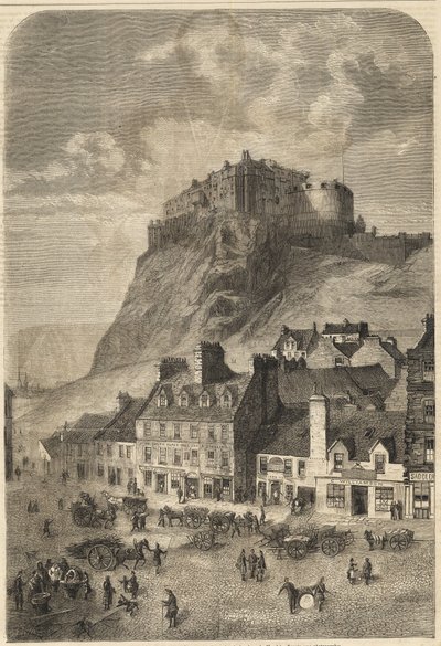 Edinburgh Castle in Scotland - 1864 by Unknown artist